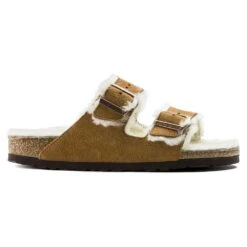 Birkenstock Women's Arizona Shearling Sandal - Mink - Regular/Medium 10 Birkenstock Women's Arizona Shearling Sandal - Mink - Regular/Medium -Gazelle Sports Shop 1001135 side