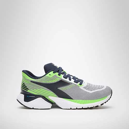 Diadora Men's Mythos Blushield Vigore Running Shoe - White/Black Iris/Neon Mint - Regular (D) 3 Diadora Men's Mythos Blushield Vigore Running Shoe - White/Black Iris/Neon Mint - Regular (D)