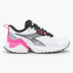 Diadora Women's Vigore 2 Running Shoe - White/Pink Fluo/Black - Regular (B)