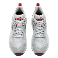 Diadora Women's Mythos Blushield Vigore 2 Running Shoe - Silver Dd/Blk/Rubine Red - Regular (B) -Gazelle Sports Shop 101.179072 D0500 50 HR