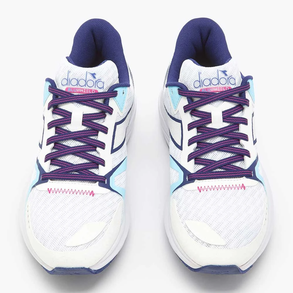Diadora Women's Mythos Blushield Vortice 8 Running Shoe - White/Blueprint- Regular (B) 5 Diadora Women's Mythos Blushield Vortice 8 Running Shoe - White/Blueprint- Regular (B) - Image 3