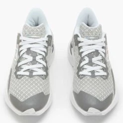 Diadora Women's Mythos BlushieldVolo 3 Glam Running Shoe - Silver DD/White - Regular (B) -Gazelle Sports Shop 101.179086 C1379 50 HR