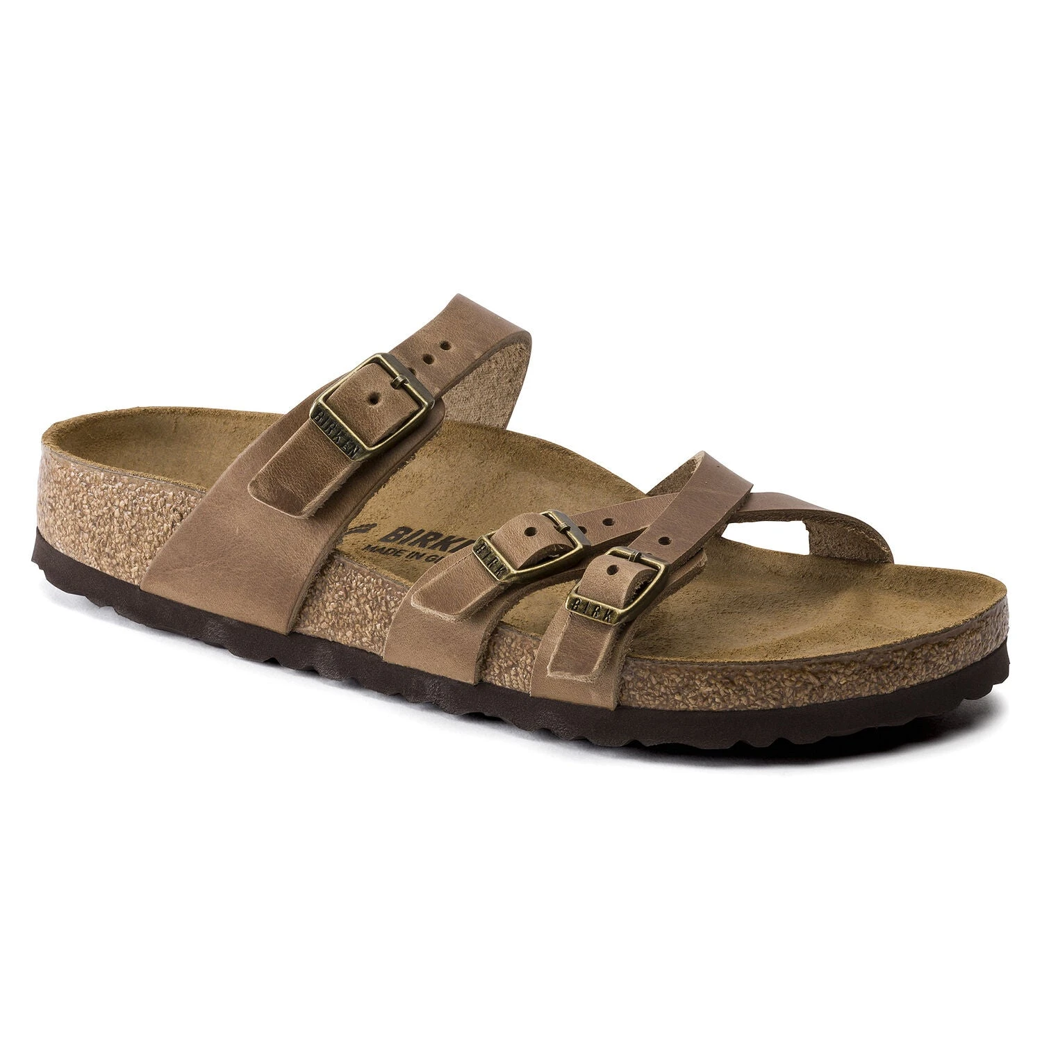 Birkenstock Women's Franca Cork Tobacco Brown Oiled Leather- Regular/Wide 3 Birkenstock Women's Franca Cork Tobacco Brown Oiled Leather- Regular/Wide