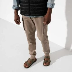 Birkenstock Men's Arizona Rugged Sandal - Faded Khaki - Regular -Gazelle Sports Shop 1018463 f look m