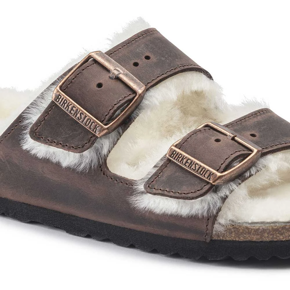 Birkenstock Arizona Shearling Sandal - Habana Natural- Medium/Narrow 5 Birkenstock Arizona Shearling Sandal - Habana Natural- Medium/Narrow - Image 3
