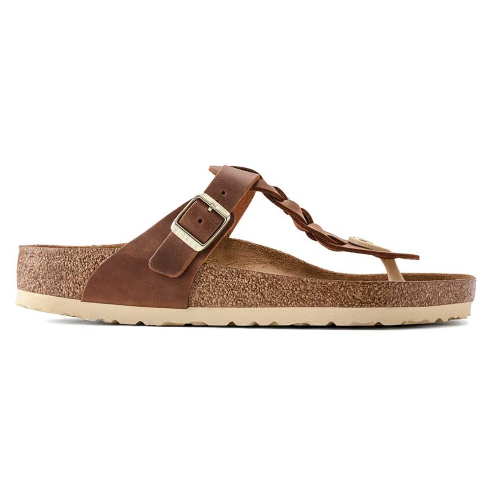 Birkenstock Women's Gizeh Braid Oiled Leather - Cognac- Regular/Wide 5 Birkenstock Women's Gizeh Braid Oiled Leather - Cognac- Regular/Wide - Image 3