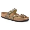 Birkenstock Women's Mayari Oiled Leather Sandal- Green Olive- Regular/Wide -Gazelle Sports Shop 1023209