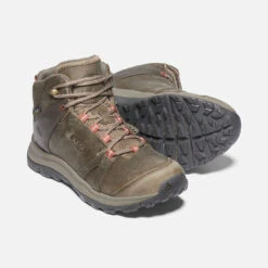 Keen Women's Terradora II Leather Mid Waterproof Boots - Brindle/Redwood - Regular (B) -Gazelle Sports Shop 1023728 PPS PDP