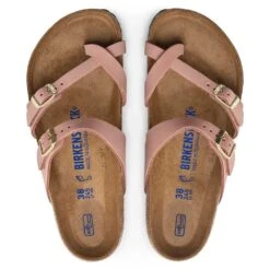 Birkenstock Women's Mayari NuBuck Soft Footbed - Old Rose- Regular/Wide -Gazelle Sports Shop 1023964 top