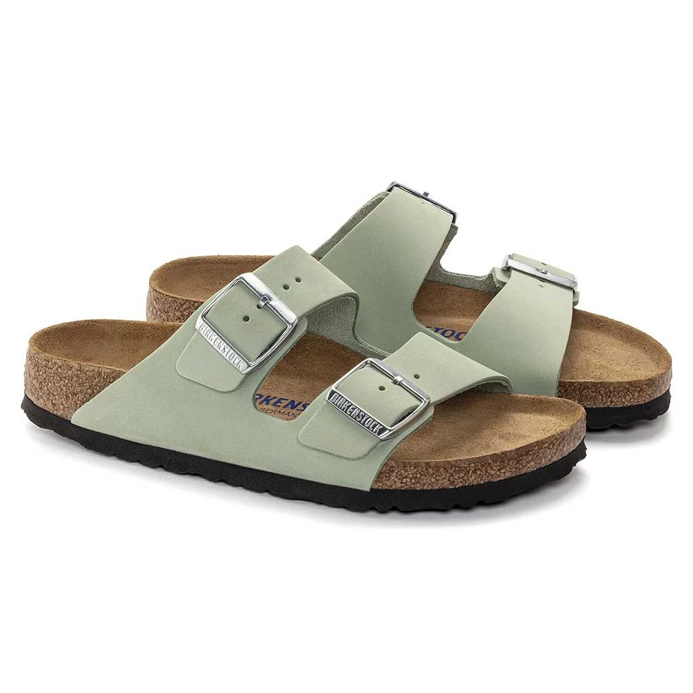 Birkenstock Women's Arizona Nubuck - Matcha- Medium/Narrow 4 Birkenstock Women's Arizona Nubuck - Matcha- Medium/Narrow - Image 2