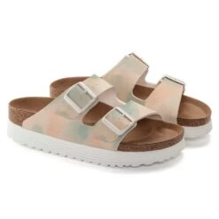 Birkenstock Women's Arizona Platform Sandal- Watercolor Pink- Medium/Narrow -Gazelle Sports Shop 1024597 pair