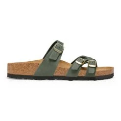 Birkenstock Women's Franca Nubuck Sandal - Thyme - Regular/Wide -Gazelle Sports Shop 1025725 side