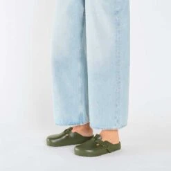 Birkenstock Women's Boston EVA Clog - Khaki - Medium/Narrow (B) -Gazelle Sports Shop 1026215 f look f