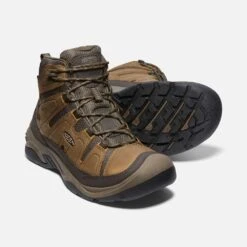 Keen Men's Circadia Mid WP Hiking Boot- Bison/Brindle- Wide (2E) -Gazelle Sports Shop 1026841 PPS PDP