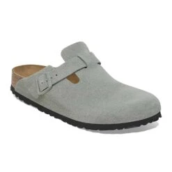 Birkenstock Boston SFB Suede Clog - Pure Sage - Medium/Narrow (B) -Gazelle Sports Shop 1029766