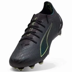 Men's Ultra 6 Ultimate FG Soccer Cleat - Puma Black/Fizzy Light/Green Terrain - Regular (D) -Gazelle Sports Shop 108557 02 5