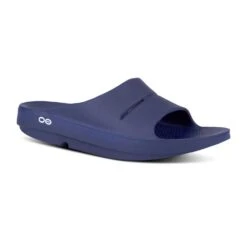 OOfos All Gender Ooahh Sandal - Navy - Regular (D) -Gazelle Sports Shop 1100NVY shot2 932x680 176f9cc5 1269 45c2 95e1 e8be9c410d53