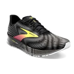 BROOKS Men's Hyperion Tempo Running Shoe - Black/Pink/Yellow - Regular (D) 10 BROOKS Men's Hyperion Tempo Running Shoe - Black/Pink/Yellow - Regular (D) -Gazelle Sports Shop 110339 074 A Hyperion Tempo 1