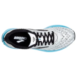 BROOKS Men's Hyperion Tempo Running Shoe - White/Black/Iced Aqua - Regular (D) -Gazelle Sports Shop 110339 129 O Hyperion Tempo