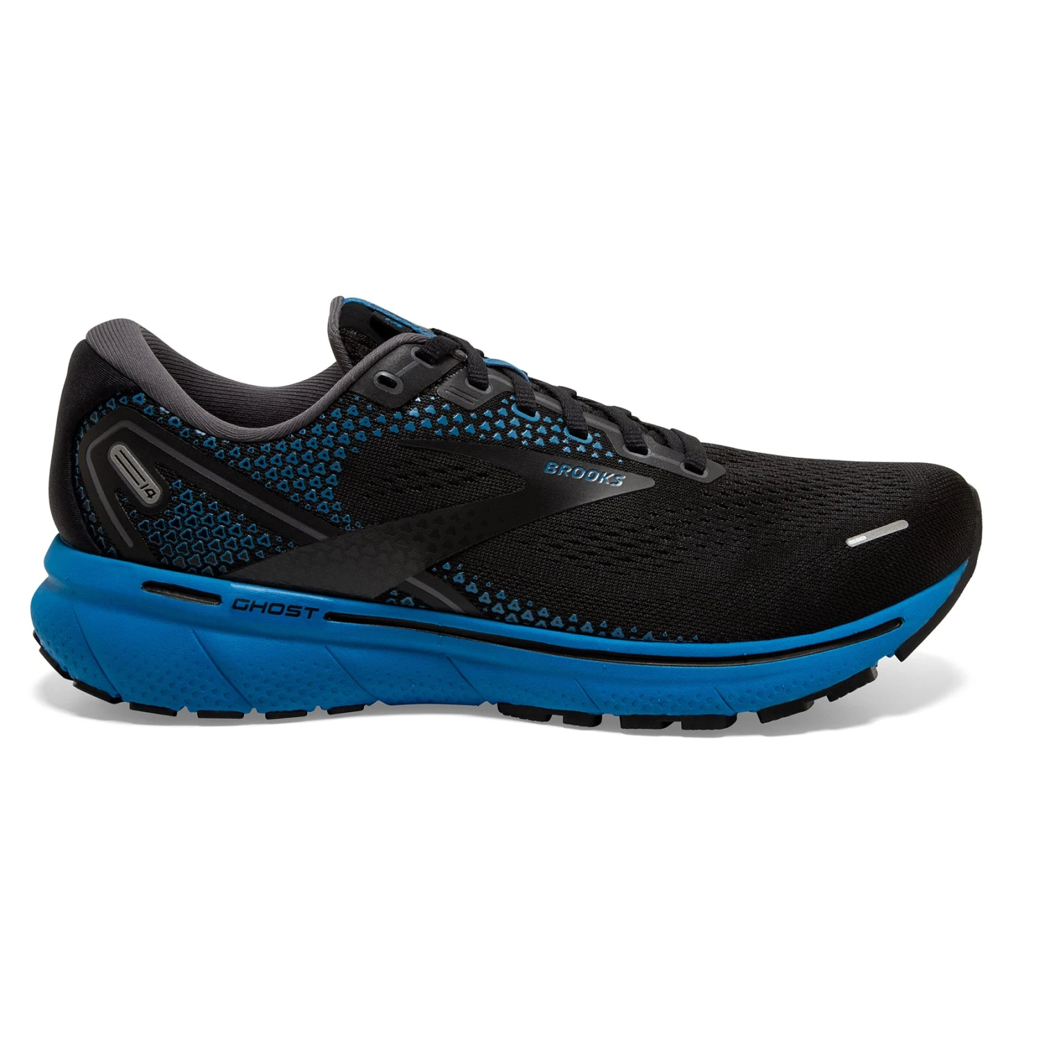 BROOKS Men's Ghost 14 Running Shoe - Black/Blackened Pearl/Blue — Regular (D) 3 BROOKS Men's Ghost 14 Running Shoe - Black/Blackened Pearl/Blue — Regular (D)
