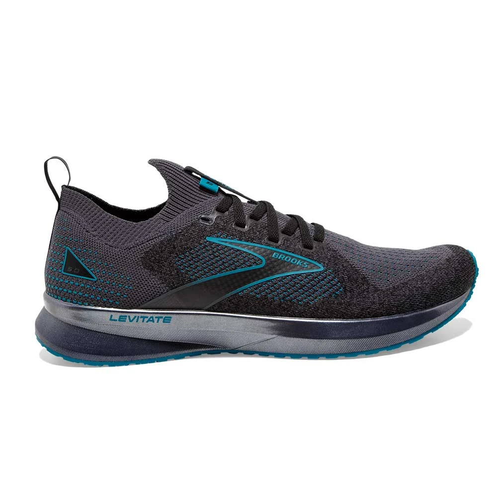 BROOKS Men's Levitate StealthFit 5 Running Shoe- Black/Ebony/Crystal Teal- Regular (D) 3 BROOKS Men's Levitate StealthFit 5 Running Shoe- Black/Ebony/Crystal Teal- Regular (D)