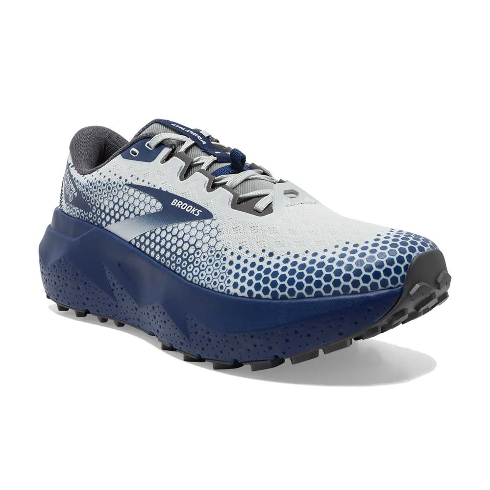 BROOKS Men's Caldera 6 Trail Running Shoe - Oyster/Blue Depths/Pearl - Regular (D) 4 BROOKS Men's Caldera 6 Trail Running Shoe - Oyster/Blue Depths/Pearl - Regular (D) - Image 2