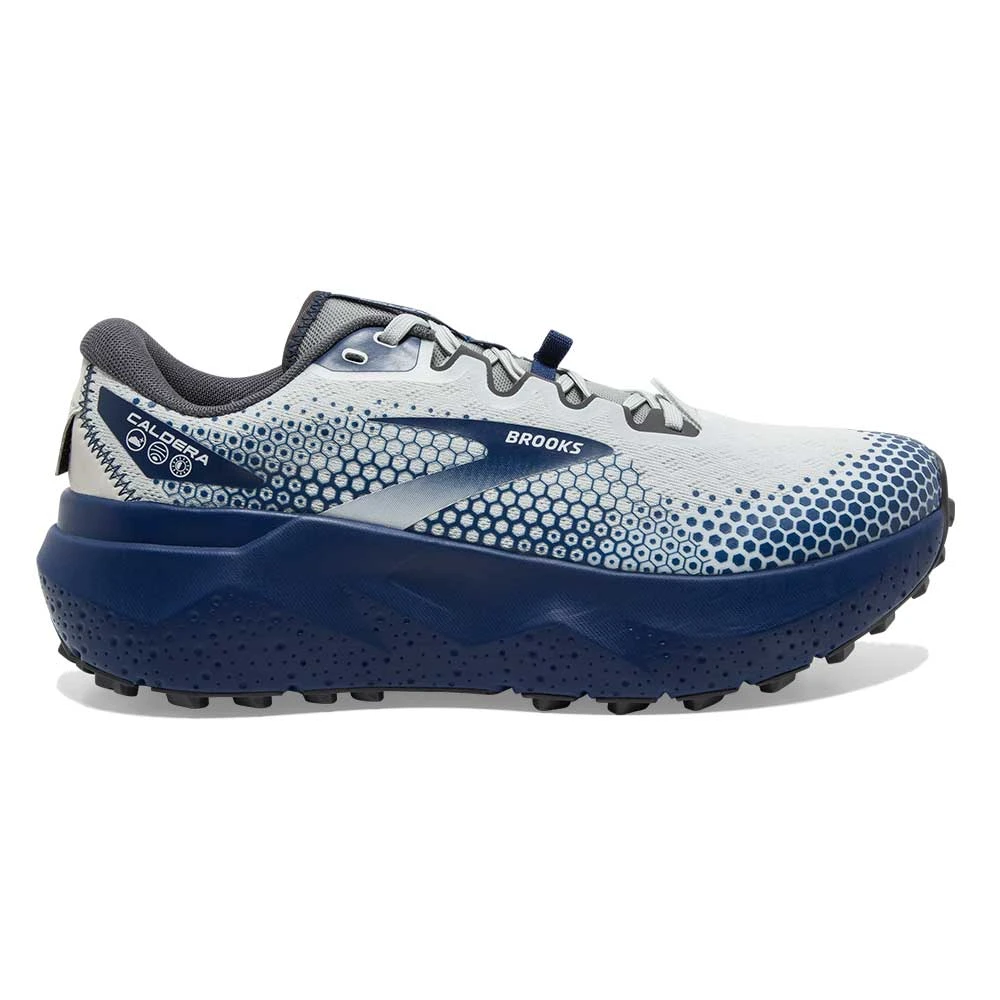BROOKS Men's Caldera 6 Trail Running Shoe - Oyster/Blue Depths/Pearl - Regular (D) 3 BROOKS Men's Caldera 6 Trail Running Shoe - Oyster/Blue Depths/Pearl - Regular (D)