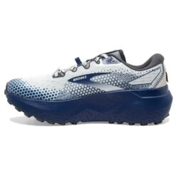BROOKS Men's Caldera 6 Trail Running Shoe - Oyster/Blue Depths/Pearl - Regular (D) 10 BROOKS Men's Caldera 6 Trail Running Shoe - Oyster/Blue Depths/Pearl - Regular (D) -Gazelle Sports Shop 110379 071 M Caldera 6