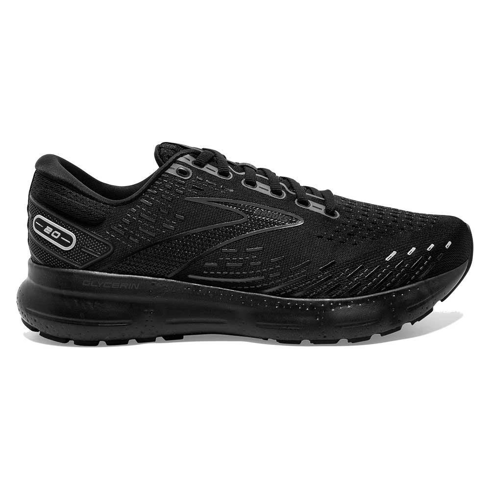 BROOKS Men's Glycerin 20 Running Shoe - Black/Black/Ebony - Wide (2E) 3 BROOKS Men's Glycerin 20 Running Shoe - Black/Black/Ebony - Wide (2E)
