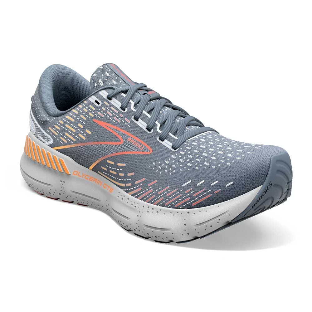 BROOKS Men's Glycerin GTS 20 Running Shoe - Grey/Chili Oil/Orange - Regular (D) 5 BROOKS Men's Glycerin GTS 20 Running Shoe - Grey/Chili Oil/Orange - Regular (D) - Image 3