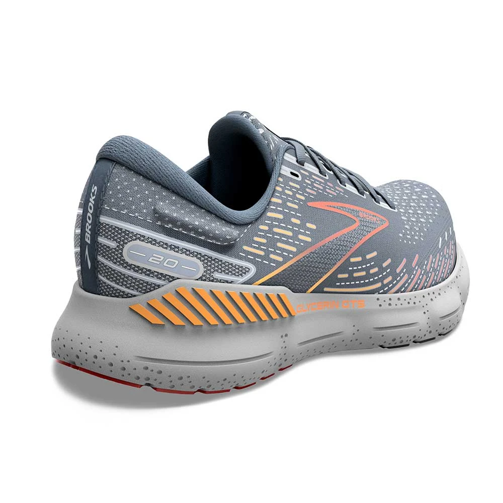 BROOKS Men's Glycerin GTS 20 Running Shoe - Grey/Chili Oil/Orange - Regular (D) 6 BROOKS Men's Glycerin GTS 20 Running Shoe - Grey/Chili Oil/Orange - Regular (D) - Image 4