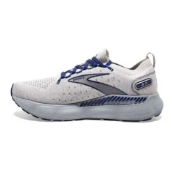 BROOKS Men's Glycerin StealthFit GTS 20 Running Shoe- Oyster/Alloy/Blue Depths- Regular (D) -Gazelle Sports Shop 110385 081 M Glycerin StealthFit GTS 20