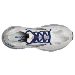 BROOKS Men's Glycerin StealthFit GTS 20 Running Shoe- Oyster/Alloy/Blue Depths- Regular (D) -Gazelle Sports Shop 110385 081 O Glycerin StealthFit GTS 20