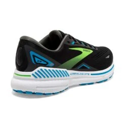 BROOKS Men's Adrenaline GTS 23 Running Shoe - Black/Hawaiian Ocean/Green- Regular (D) -Gazelle Sports Shop 110391 006 H Adrenaline GTS 23