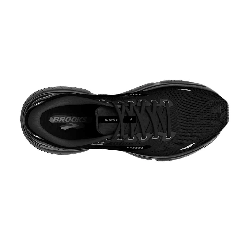BROOKS Men's Ghost 15 Running Shoe - Black/Black/Ebony- Wide (2E) 6 BROOKS Men's Ghost 15 Running Shoe - Black/Black/Ebony- Wide (2E) - Image 4