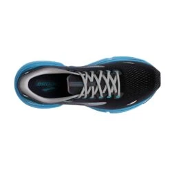 BROOKS Men's Ghost 15 Running Shoe- Black/Blackened Pearl/Blue- Regular (D) -Gazelle Sports Shop 110393 056 O Ghost 15