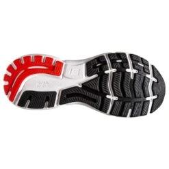 BROOKS Men's Ghost 15 Running Shoe- White/Black/Flame -Gazelle Sports Shop 110393 184 S Ghost 15