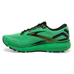 BROOKS Men's Ghost 15 Running Shoe- Green/Black/Sharp Green -Gazelle Sports Shop 110393 360 M Ghost 15