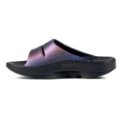 OOfos Women's OOahh Luxe Slide - Midnight Spectre - Regular (B) -Gazelle Sports Shop 1103MDNHTSPEC shot4 932x680 0b4bffcd da5e 4b69 b072 3090ed31469c