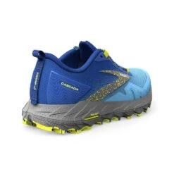 BROOKS Men's Cascadia 17 Trail Running Shoe - Blue/Surf The Web/Sulphur - Regular (D) -Gazelle Sports Shop 110403 416 H Cascadia 17