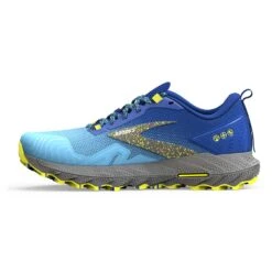 BROOKS Men's Cascadia 17 Trail Running Shoe - Blue/Surf The Web/Sulphur - Regular (D) -Gazelle Sports Shop 110403 416 M Cascadia 17