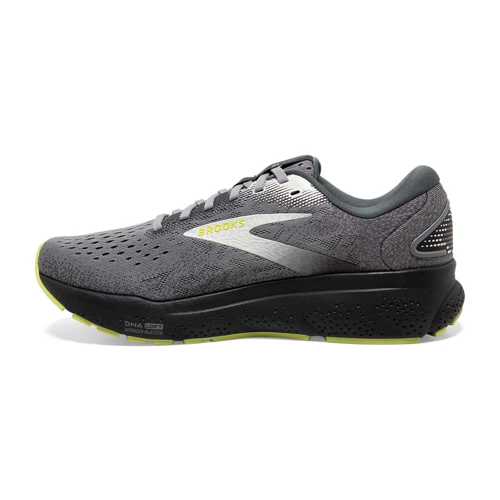 BROOKS Men's Ghost 16 Running Shoe - Primer/Grey/Lime - Wide (2E) 5 BROOKS Men's Ghost 16 Running Shoe - Primer/Grey/Lime - Wide (2E) - Image 3