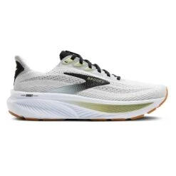 BROOKS Men's Ghost 17 Running Shoe - White/Black/Tea- Regular (D)