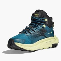 Hoka Men's Trail Code GTX Hiking Boot- Blue Graphite/Blue Coral -Gazelle Sports Shop 1123165 BGBCR 3