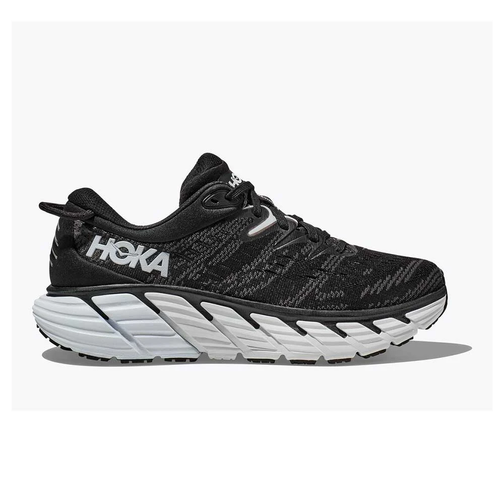 Hoka Women's Gaviota 4 Running Shoe - Black/White - Wide (D) 3 Hoka Women's Gaviota 4 Running Shoe - Black/White - Wide (D)