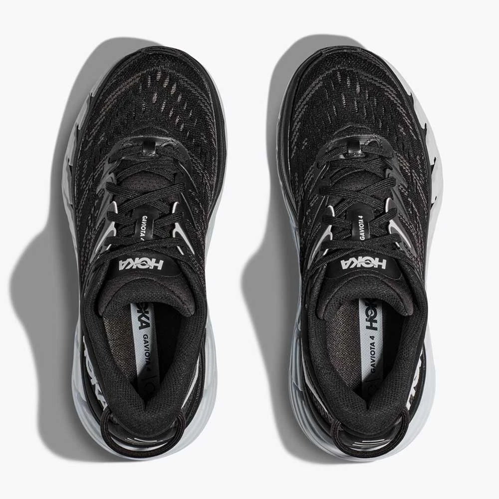 Hoka Women's Gaviota 4 Running Shoe - Black/White - Wide (D) 5 Hoka Women's Gaviota 4 Running Shoe - Black/White - Wide (D) - Image 3