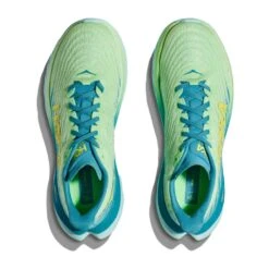 Hoka Men's Mach 5 Running Shoe - Lime Glow/Ocean Mist - Regular (D) -Gazelle Sports Shop 1127893 LGOM 2
