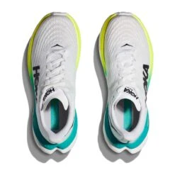 Hoka Women's Mach 5 Running Shoe - White/Blue Glass - Regular (B) -Gazelle Sports Shop 1127894 WBGL 2