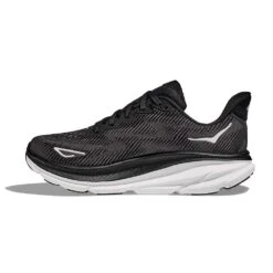 Hoka Men's Clifton 9 Running Shoe - Black/White -Gazelle Sports Shop 1127895 BWHT 8