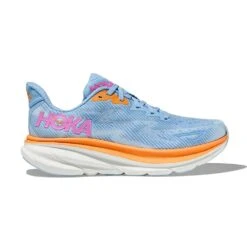 Hoka Women's Clifton 9 Running Shoe - Airy Blue/Ice Water - Wide (D)